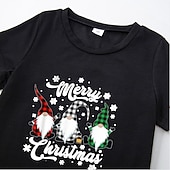 cheap Christmas Family Pajamas-Family Christmas Family Pajamas Pajamas Graphic Plaid Pajamas Cute Christmas Pajamas School Print Colorblock Black White Long Sleeve Mommy And Me Outfits Active Matching Outfits