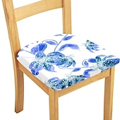 abordables Couverture de chaise de salle à manger-Housse de chaise de salle à manger housse de siège de chaise extensible en daim hydrofuge doux uni couleur unie durable lavable protecteur de meubles pour salle à manger fête