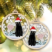 economico Addobbi per l&amp;#39;albero di Natale-ornamento da appendere per auto, portachiavi in acrilico stampato piatto 2D, ornamento in acrilico opzionale e confezione di regali commemorativi per gli accessori dello specchietto retrovisore dell&#039;auto