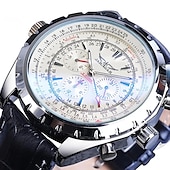 cheap Mechanical Watches-JARAGAR Mechanical Watch for Men Aviator Series Military True Men Sport Automatic Watch Luxury Stainless Steel Mechanical Male Clock Hour Luminous Wristwatch Blue Glass