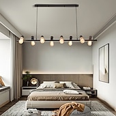 economico Luci a sospensione-lampada a sospensione a led linea design 100/120 cm metallo stile artistico lampadario moderno moderno semplice nordico minimalista luce ristorante di lusso lungo tavolo da bar sala da pranzo 110-120