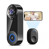 olcso Videós kaputelefonok-wifi csengő továbbfejlesztett csengő kamera vezeték nélküli 2.4g wifi intelligens ajtócsengő éjjellátó funkcióval pir érzékelő emlékeztető támogatás 32g tf kártya fényképezésre alkalmas kaputelefon