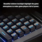 abordables Claviers-Clavier de jeu mécanique à une main, mini clavier de jeu portable rétroéclairé rvb