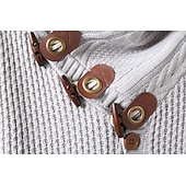 voordelige pullover voor heren-Voor heren Trui Coltrui Kabel Haakwerk breien Normaal Klassiek Effen / effen kleur Opstaande boord Basic Kleding Raglan mouwen Winter Kameel Zwart S M L
