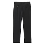 cheap Slim-Men&#039;s Dress Pants Trousers Slacks Flat Front Pants Suit Pants Straight Leg Geometry Stretch No-Iron Formal Wedding Business Classic Style Casual Black Royal Blue High Waist Stretchy