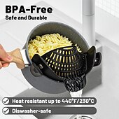 cheap Fruit &amp; Vegetable Tools-Pasta Strainer for Kitchen, Pot Strainer Clip on Strainer Colander Silicone and Colanders for Spaghetti Noodle Food Pan