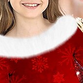 abordables Robe Vision Brillante 3D-Noël FILLE 3D Chaque Motif de flocon de neige Robe de Noël Robe Robe flocon de neige manche longue 3D effet Automne Hiver Sport &amp; Loisir du quotidien Vacances Le style mignon Décontractées Magnifique