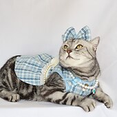 cheap Dresses-Dog Cat Dress Fashion Cute Winter Soft Washable Comfortable Outdoor Party Dog Clothing for Bichon Frise Poodle Pomeranian Baby Pet Papillon