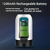 abordables Électroménager-Pompe à bouteille d&#039;eau 1 pièce, pompe à bouteille d&#039;eau électrique, pompe à eau potable automatique rechargeable par USB pour bouteilles universelles de 3 à 5 gallons, distributeur d&#039;eau de camping portable
