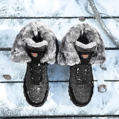 お買い得  冬と雪のブーツ-ファー裏地付きメンズ断熱冬用スノーブーツ - 寒い天候や雪の降る条件に適した防水、滑り止めアウトドアブーツ