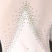 levne Oblečení na latinskoamerické tance-Latinské tance Tanec Latinské Salsy Šaty Třásně Křišťály / Bižuterie Dámské Výkon Dlouhý rukáv Spandex
