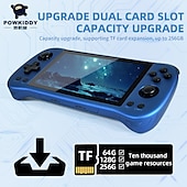 Недорогие Игровые консоли-Портативная игровая консоль powkiddy x55 со встроенными играми, ips rgb-экраном, 5,5 дюйма (256 г, 30 000 игр), идеальный подарок на рождественский день рождения для друзей и детей