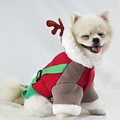 お買い得  ペットへのクリスマスプレゼント-犬用 猫用 クリスマス･コスチューム クリスマス衣装 ファッション かわいいスタイル 冬 ソフト 洗濯可 快適 クリスマス アウトドア カジュアル／普段着 祭り ビジョンフリーゼ プードル ポメラニアン 赤ちゃんサイズ パピヨン