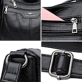 halpa Olan yli kannettavat laukut-naisten musta ruskea crossbody laukku, jossa on useita vetoketjullisia taskuja - tyylikäs ja käytännöllinen jokapäiväinen olkalaukku töihin ja arkikäyttöön