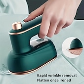 お買い得  家庭用器具-ミニポータブル小型アイロン180度回転可能折りたたみ式ハンドヘルドアイロン機自宅でのドライおよびウェットアイロン用の高速加熱サポート自宅や出張での小型電気アイロンに適しています
