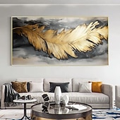 tanie Obrazy z martwą naturą-Handmade ręcznie malowany obraz olejny wall art nowoczesne abstrakcyjne pióro martwa natura krajobraz dekoracja wnętrz walcowane płótno bez ramki nierozciągnięte