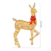 abordables Lumières de Noël-3 pièces éclairage de cerf de Noël bonne année jardin cerf lumineux de Noël, décor de scène, décor de festivals, décor de chambre, décor de maison, décor de bureaux, décor de fête à thème, décor de noël acrylique 2d plat