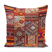billige boho stil-kelim geometrisk dobbel side putetrekk 1 stk mykt dekorativt firkantet putetrekk putetrekk for soverom stue sofa sofa stol