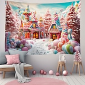Недорогие пейзаж гобелен-candyland house подвесной гобелен настенное искусство большой гобелен фреска декор фотография фон одеяло занавеска дом спальня гостиная