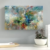 economico Quadri astratti-pittura a olio 100% fatto a mano dipinto a mano arte della parete su tela pietra verde moderna astratta decorazione della casa arredamento arrotolato tela senza cornice non allungata