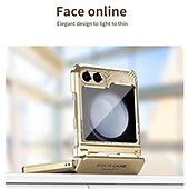 お買い得  サムスン用ケース-Samsung Galaxy Z Flip 6 Z Flip 5 Z Flip 4 Z Flip 3 用の電話ケース バックカバー ウルトラスリム ショックプルーフ ソリッドカラー PC