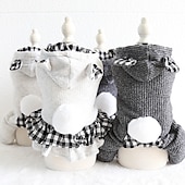 economico Vestiti-Cane Gatto Vestito Gonna Moda Carino Inverno Morbido Lavabile Confortevole All&#039;aperto Casual Quotidiano Abbigliamento per Cani for Bichon Frisé Barboncino Volpino di Pomerania Cucciolo Papillon