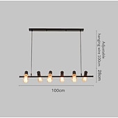 economico Luci a sospensione-lampada a sospensione a led linea design 100/120 cm metallo stile artistico lampadario moderno moderno semplice nordico minimalista luce ristorante di lusso lungo tavolo da bar sala da pranzo 110-120