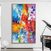preiswerte Abstrakte Gemälde-Ölgemälde, 100 % handgemaltes Ölgemälde, handgefertigte Wandkunst, abstraktes Gemälde, Originalgemälde, handgemaltes buntes Leinwandkunst-Wandkunstgemälde, Dekor, gerollte Leinwand, kein Rahmen,