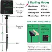 ieftine Lumini cu coarde solare-lumini solare de Crăciun în aer liber – 30-1000 LED-uri sârmă verde, 8 moduri rezistente la apă pentru pomul de Crăciun, petrecere în grădină