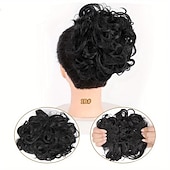 economico Chignon-Chignon Chignon A cordoncino Capelli sintetici Pezzo di capelli Estensione capelli Liscio Feste Giornaliero Serata e festa A1 A2 A3