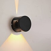 baratos luzes de parede ao ar livre-Luminária de parede led à prova d&#039;água para cima e baixo, luminária para áreas internas e externas, feixe de luz ajustável, abajur giratório, 10w, lâmpada de parede redonda moderna para varanda,