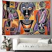 tanie gobeliny artystyczne-obraz olejny afrykańskie kobiety wiszące gobelin wall art duży gobelin mural wystrój fotografia tło koc kurtyna strona główna sypialnia dekoracja salonu