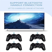 Недорогие Игровые консоли-Портативная игровая консоль powkiddy x55 со встроенными играми, ips rgb-экраном, 5,5 дюйма (256 г, 30 000 игр), идеальный подарок на рождественский день рождения для друзей и детей