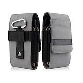 billige universal telefonveske-vertikal nylon dobbel lomme telefon hylster veske belteklips veske holder oxford klut sport mobiltelefon bag dobbel delt design power bank organisator øretelefon lagringskort lagring