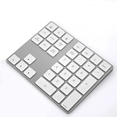 זול מקלדות-סגסוגת אלומיניום Bluetooth מקלדת נומרית אלחוטית עם רכזת usb פונקציית קלט דיגיטלית עבור windowsmac osandroid מחשב נייד
