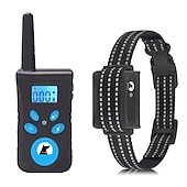 お買い得  犬用トレーニング用品-2 in 1 自動吠え防止 &amp; リモートトレーニング首輪電気 3 モードビープ振動衝撃防水充電式ペットの行動服従トレーニング