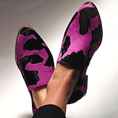 billige Slip-ons og loafers til kvinner-loafers i imitert skinn for kvinner – stilige svarte og hvite slip-on-leiligheter for fritids- og kontorklær