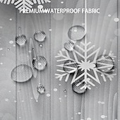 クリスマス雪の結晶シャワーカーテン、滑り止めラグ、トイレ蓋カバー&バスマット、メリークリスマスバスルーム装飾、防水シャワーカーテン、フック12個付き、クリスマスデコレーション。 お買い得  Christmas Bath-クリスマス雪の結晶シャワーカーテン、滑り止めラグ、トイレ蓋カバー&バスマット、メリークリスマスバスルーム装飾、防水シャワーカーテン、フック12個付き、クリスマスデコレーション。