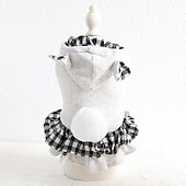 economico Vestiti-Cane Gatto Vestito Gonna Moda Carino Inverno Morbido Lavabile Confortevole All&#039;aperto Casual Quotidiano Abbigliamento per Cani for Bichon Frisé Barboncino Volpino di Pomerania Cucciolo Papillon