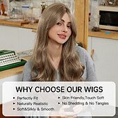 voordelige Synthetische trendy pruiken-26 inch synthetische pruik damespruik blond lang golvend haar mode dagelijks feest cosplay