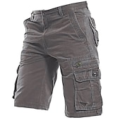 voordelige Klassiek-Voor heren Cargoshorts Wandelshorts Zak met rits Flap zak Effen Comfort Ademend Buiten Dagelijks Uitgaan Modieus Casual Zwart Leger Groen