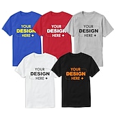 tanie odzież męska na zamówienie-niestandardowa koszulka unisex 100% bawełna dodaj swój obraz spersonalizowane zdjęcie projekt obraz tekst list graficzny drukuj tee moda sportowa w stylu casual, letnia
