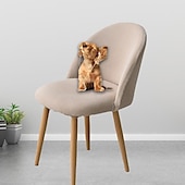 cheap Dining Chair Cover-Stretch Dining Chair Cover Green Chair Seat Slipcover Velvet Elastic For Dining Party Hotel Wedding Soft Washable