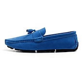 cheap Men&#039;s Slip-ons &amp; Loafers-Men&#039;s Green Suede Loafers – Casual Slip-On Moccasins with Non-Slip Sole for Driving &amp; Everyday Wear