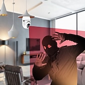 abordables Caméras IP d&#039;intérieur-Caméra IP 1080P (1920×1080) Ampoule Wi-Fi Détection de présence Accès à Distance Coupure infrarouge Intérieur Soutien 128 GB