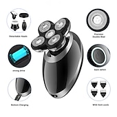 cheap Shaving &amp; Hair Removal-Men Head Shavers  Wet and Dry Detachable Electric Shaver Nose Hair Trimmer Face Brush Grooming Set Rechargeable Razor
