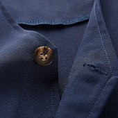billiga Pojkes formella kostym-4 delar Ringbärarkostym Pojkar Barn Kostym Formell kostym Kostym och blazer Formell Fest Mode Ensfärgat Knappar Ficka Himmelsblå Bomull