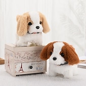 お買い得  ぬいぐるみ-模擬電気犬ぬいぐるみ電気犬は歩くことができ、吠え、うなずき、尻尾を振ることができます子供のおもちゃの犬小屋