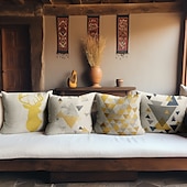 cheap Geometric Style-Geometry Double Side Cushion Cover 1PC Soft Throw Pillow Cover Cushion Case Pillowcase for Sofa Bedroom Livingroom Superior Quality Machine Washable  Outdoor Cushion for Sofa Couch Bed Chair