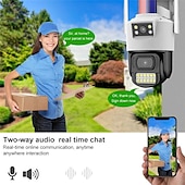 cheap Outdoor IP Network Cameras-2MP Dual Lens Security WIFI Camera Outdoor V380 Pro Smart Home Waterproof Wireless Speed Dome CCTV Camera Auto Tracking